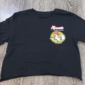 Roscoes chicken and waffles crop shirt